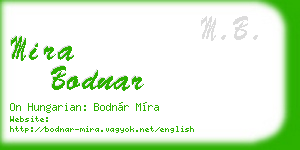 mira bodnar business card
