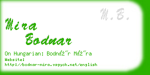 mira bodnar business card